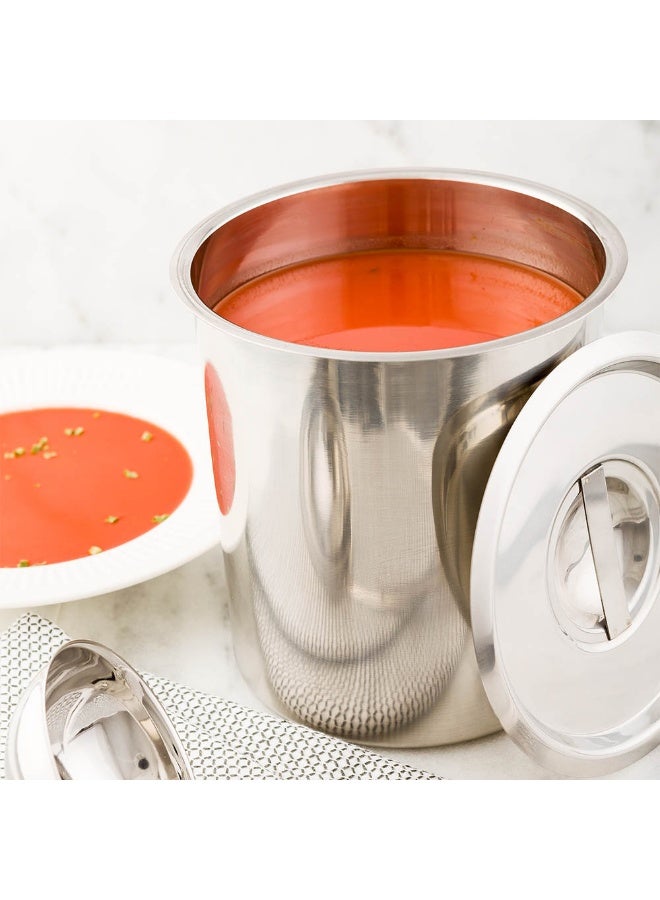 Restaurantware Met Lux 4.5 Quart Bain Marie, 1 Corrosion-Resistant Bain Marie Pot - For Hot And Cold Food, Serve Or Store Food, Stainless Steel Food Pot, Lid Sold Separately, - Image 3