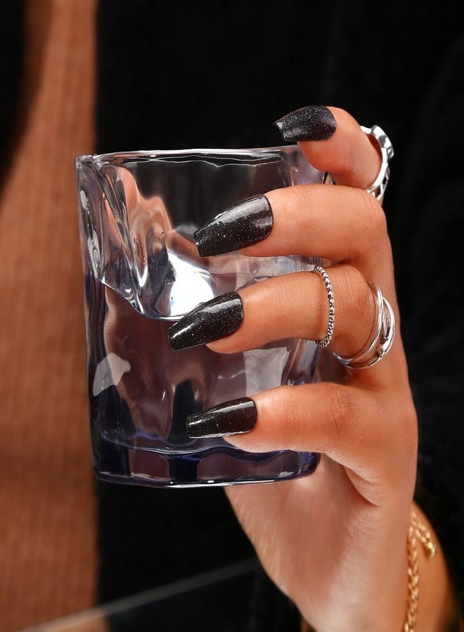 MLEN DIARY Press on Nails Coffin Medium Fake Nails Acrylic Full Cover Stick on Nails Valentines False Nails for Women and Girls (24 PCS) - Image 1