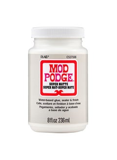 Mod Podge Mod Podge Super Matte, Premium All-in-One Glue, Sealer, and Finish, 8 fl oz, CS27596, Clear  - Image 1