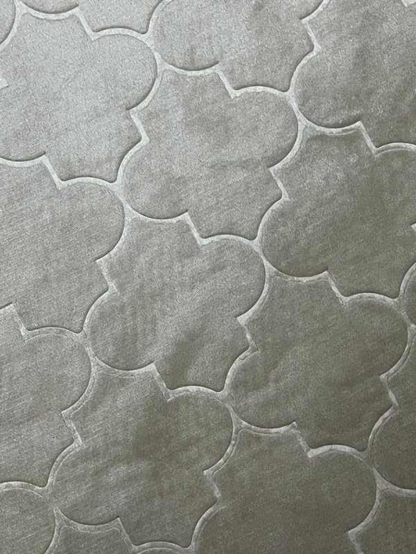 KETOSTICS® Velvet Prayer Mat 44x28 inch Hexagonal Musalla Janamaz for Namaz Muslim Brown (Light Grey) - Image 4