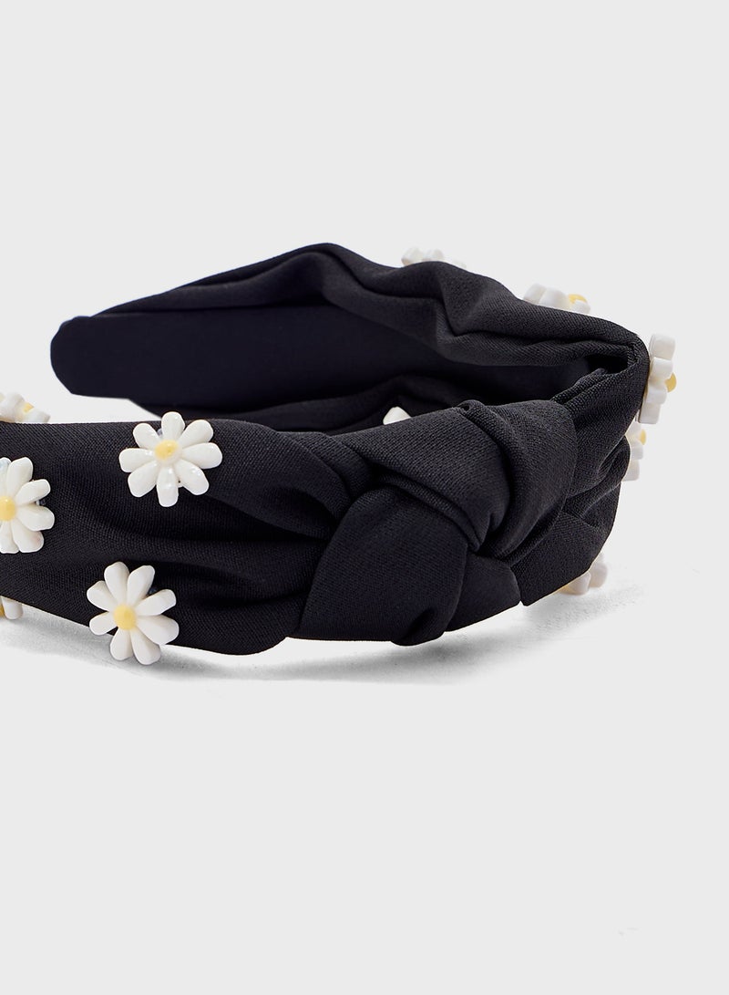 Ginger Embellished Daisy  Floral Headband  - Image 3