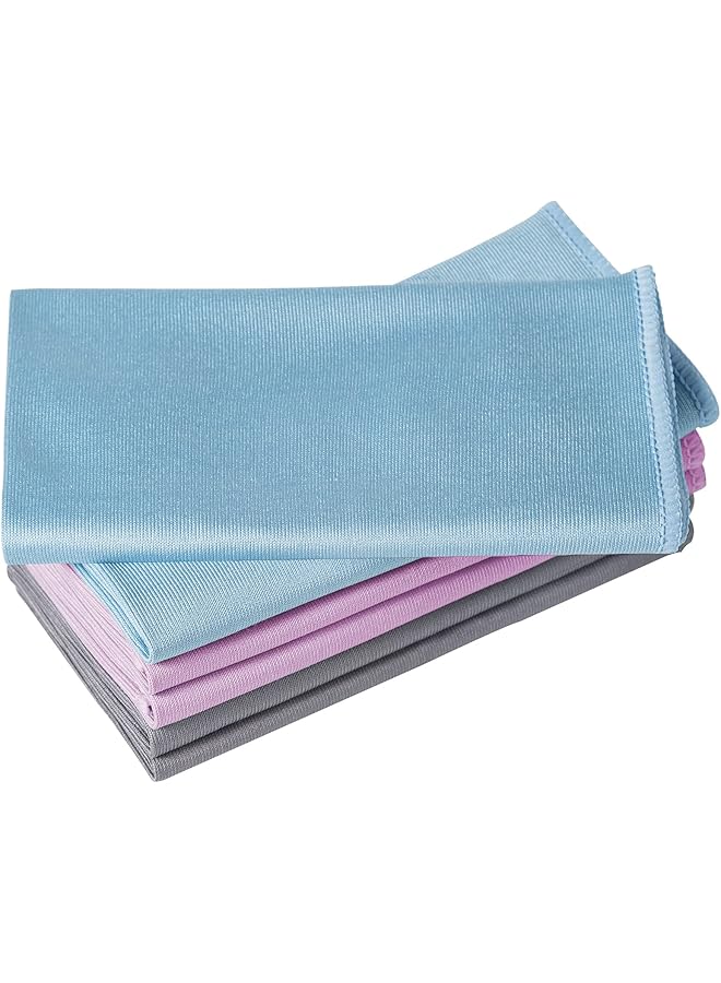 promass 6 Pack Microfiber Glass Cleaning Cloth, 16 Inch X 16 Inch, Lint Free Quickly Clean Window, Glasses, Windshields, Mirrors, and Stainless Steel, Multicolor - Image 1