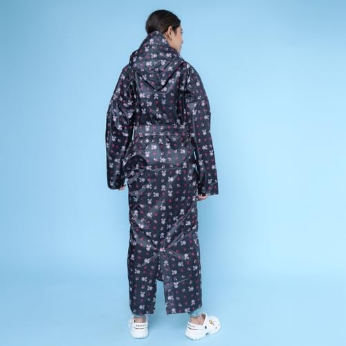 Rupa Rainsuit Women Waterproof PVC Raincoat with Hood & Carry Bag | Lightweight Rainwear for Women with Front Zip | Color May Vary | Standard Length | Pack of 1 - Image 2