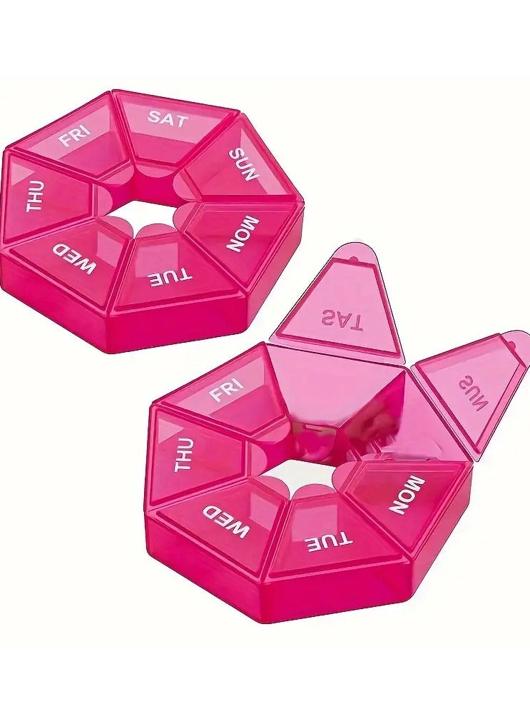 Generic 7-Day Portable Pill Organizer - Waterproof, Moisture-Proof Medicine Case With Large Capacity For Vitamins, Fish Oil & Supplements - Travel-Friendly Storage Box  - Image 5