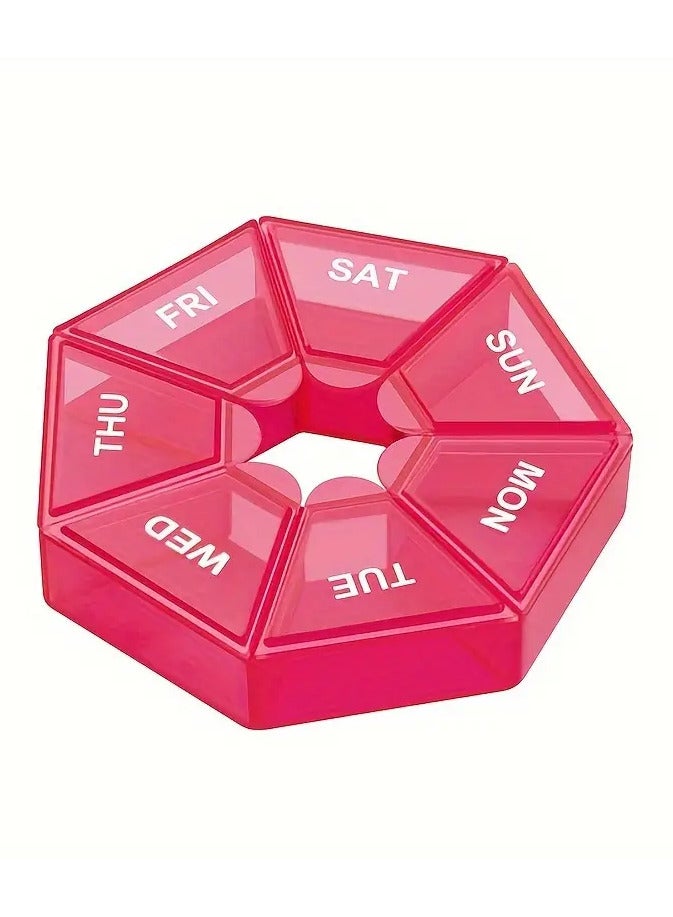 Generic 7-Day Portable Pill Organizer - Waterproof, Moisture-Proof Medicine Case With Large Capacity For Vitamins, Fish Oil & Supplements - Travel-Friendly Storage Box  - Image 3