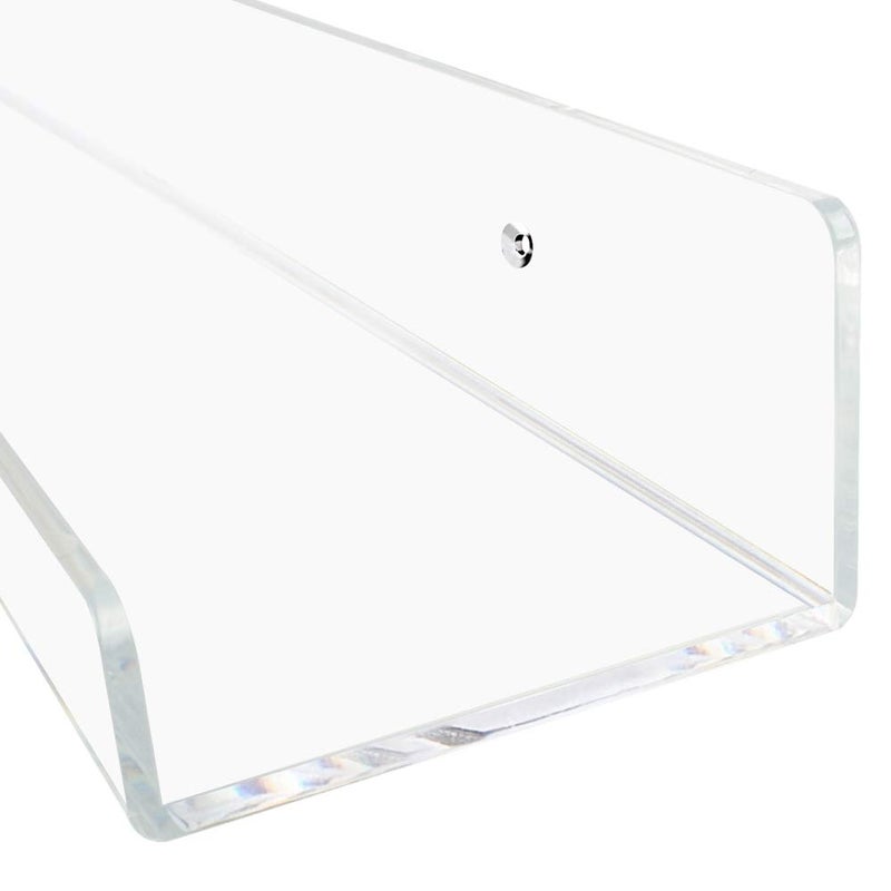 Weiai Clear Acrylic Shelf 15"" Invisible Floating Wall Ledge Bookshelf Kids Book Display Shelves Wall Mounted (15 Inch 3Pack) - Image 4