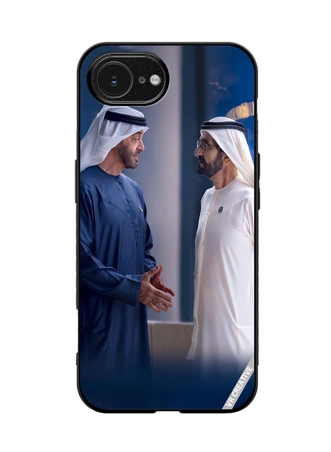Protective Case Cover For Apple iPhone 16e Sheikh Mohamed Bin Zayed Al Nahyan And Sheikh Mohammed Bin Rashid Al Maktoum Design Multicolour