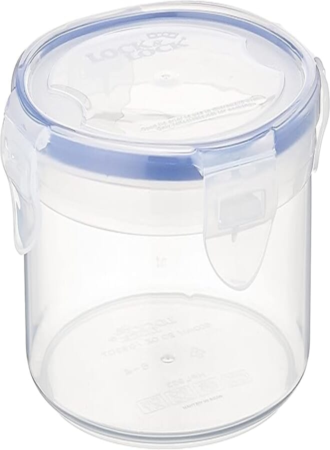 LocknLock Round Plastic Container 600ml Transparent
