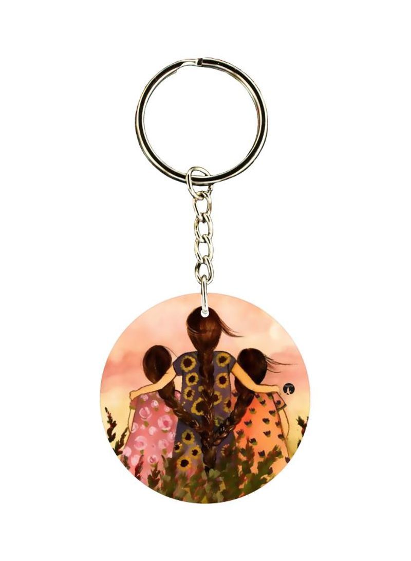Girl Printed Dual Sided Keychain