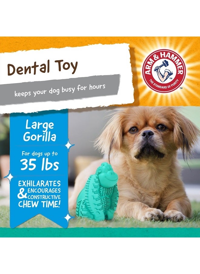 Arm & Hammer for Pets Super Treadz Gorilla Dental Chew Toy for Dogs - Dog Dental Toys Reduce Plaque & Tartar Buildup Without Brushing - Safe for Dogs up to 35 Lbs - Image 3