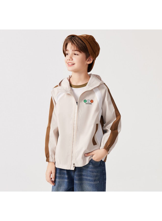 Badibadi Children's Jacket Spring/autumn, Boys And Girls' Casual Jacket With Contrast Color Print - Image 5