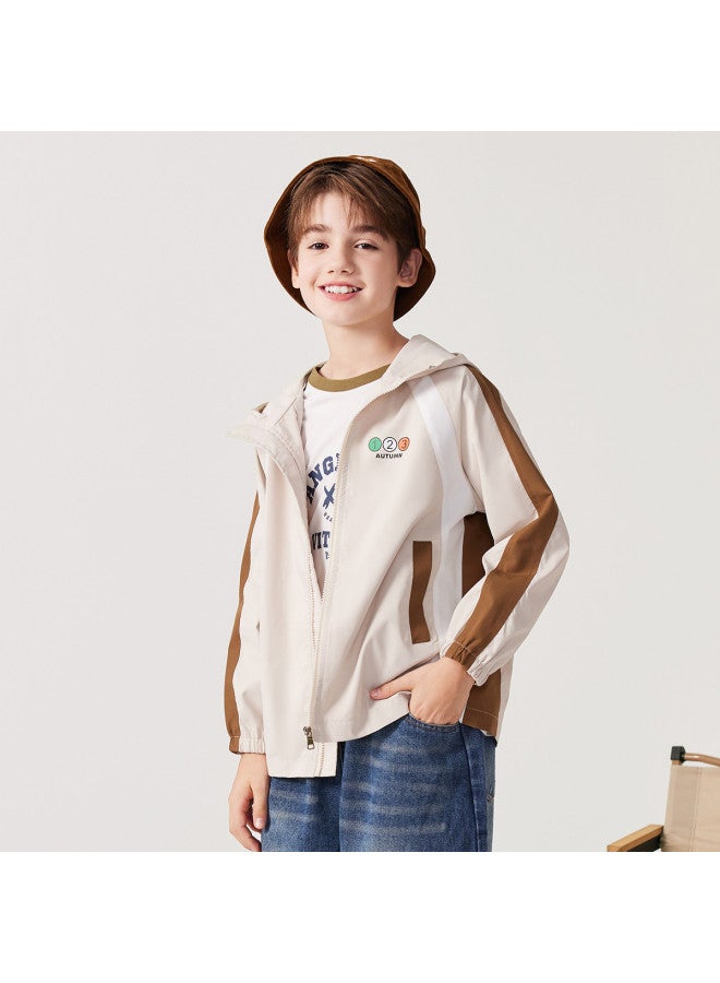 Badibadi Children's Jacket Spring/autumn, Boys And Girls' Casual Jacket With Contrast Color Print - Image 4