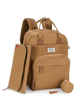 RUVALINO Diaper Bag Backpack, Multifunction Travel Pack Maternity Baby Changing Bags, Large Capacity, Waterproof, Brown - pzsku/Z305758DCDEB1BC3D437BZ/45/_/1737031240/7f471b07-1362-474d-a6aa-f528471c43ca