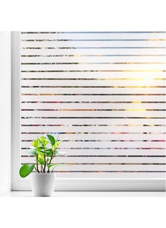 Arabest Window Privacy Film Blinds Frosted Glass Film Sun UV Blocking Static Adsorption Non-Adhesive Thermal Control Home Office Decorative Sticker Bathroom Door Covering (45*200cm)  - Image 1