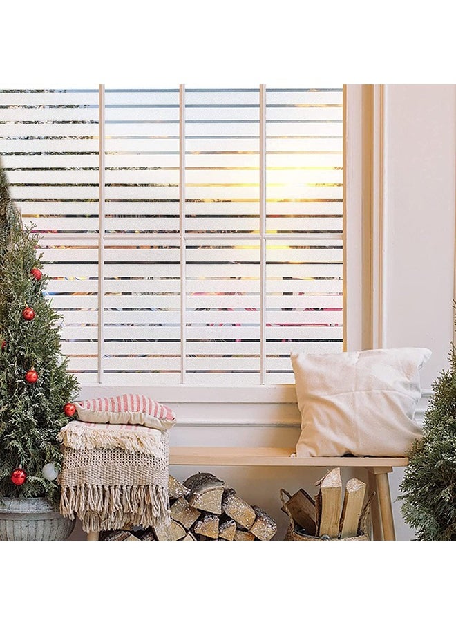 Arabest Window Privacy Film Blinds Frosted Glass Film Sun UV Blocking Static Adsorption Non-Adhesive Thermal Control Home Office Decorative Sticker Bathroom Door Covering (45*200cm)  - Image 4