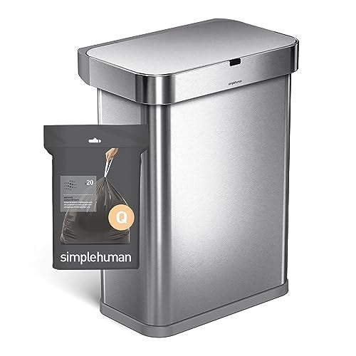 simplehuman Code Q 40 Count, Genuine Odorsorb Custom Fit Liners, Drawstring Odor Absorbing Trash Bags in Dispenser Packs, 50-65 Liter / 13-17 Gallon - Image 5