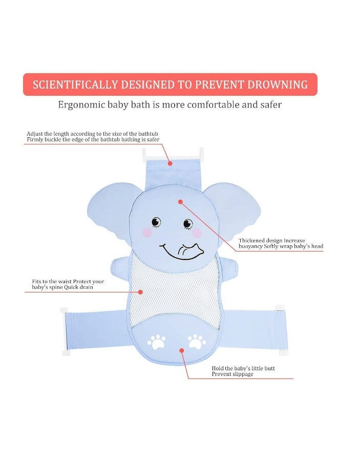Generic - Baby Bath Seat Support Net, Blue Elephant - Image 1