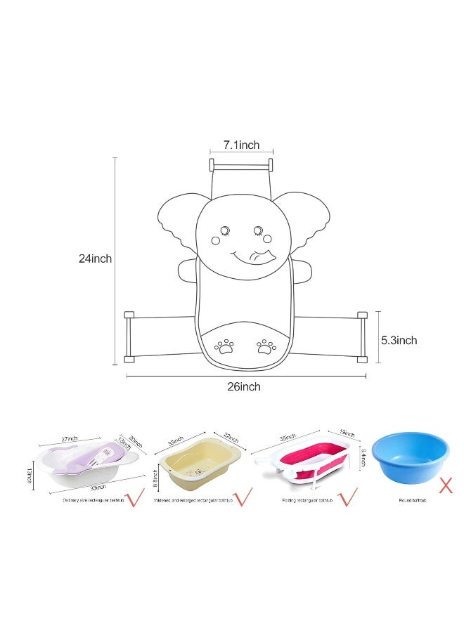 Generic - Baby Bath Seat Support Net, Blue Elephant - Image 1