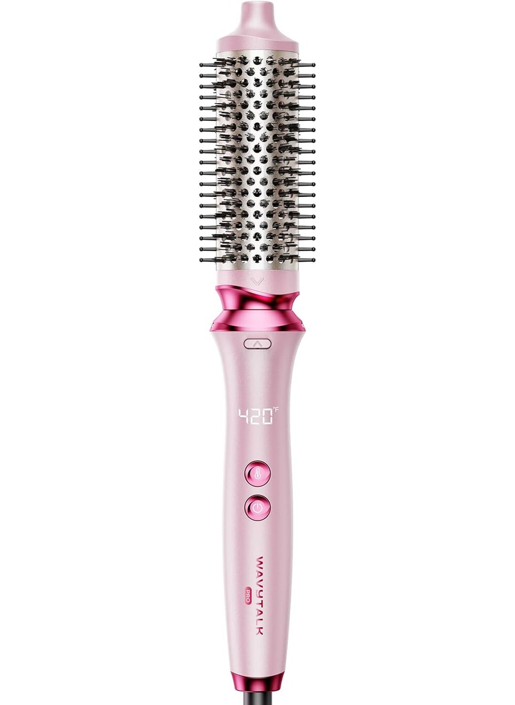wavytalk Wavytalk Thermal Brush Wavytalk Heatwave Pro 15 Ionic Thermal Brush with Bilateral Ionic Outlet to Less Damage and OneStep Shiny Blowout Look Pink 