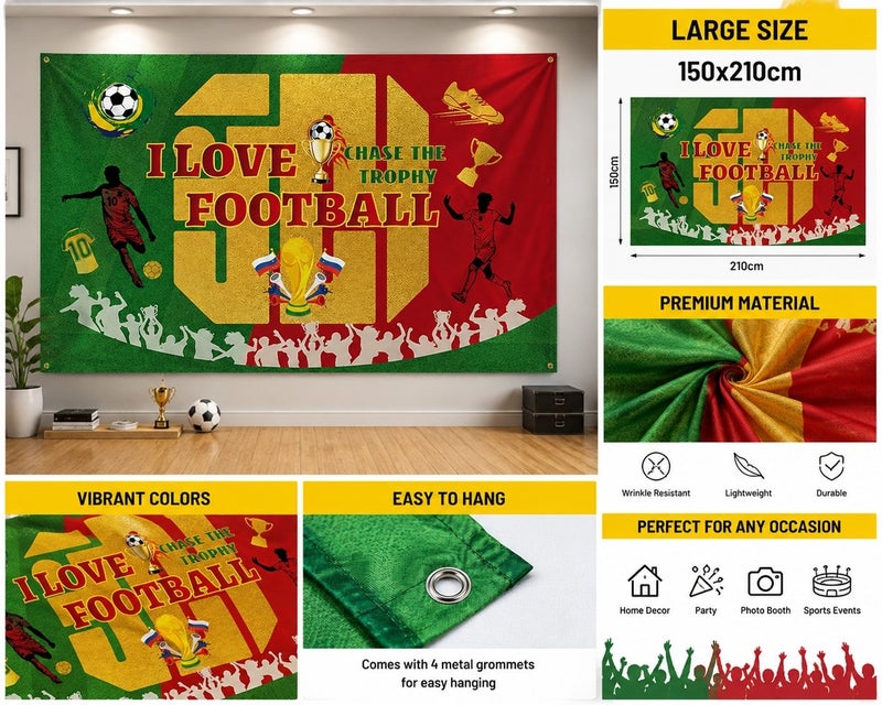 WU Cross-Border New World Cup Themed Background Banner - Cheerleading Props for  Fans - Image 2