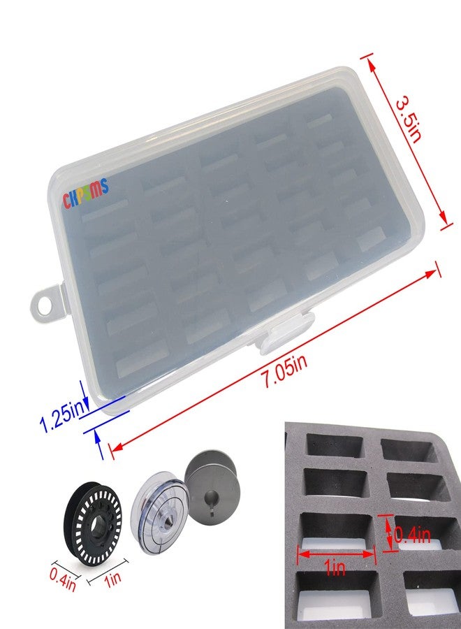 CKPSMS Brand -# BB-25B Box 2Pack Bobbin Case for Jumbo (M Size) Bobbin (Box Only) Hold 50PCS Bobbins (Type:50 Holes (for Jumbo Bobbin)) - Image 2