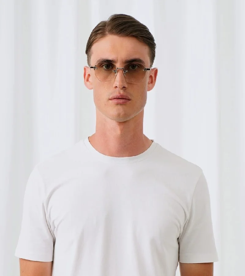 Explicit Poets Explicit Poets Unisex Nova Silver-Gradient Green Stylish Sunglasses, A23EP3