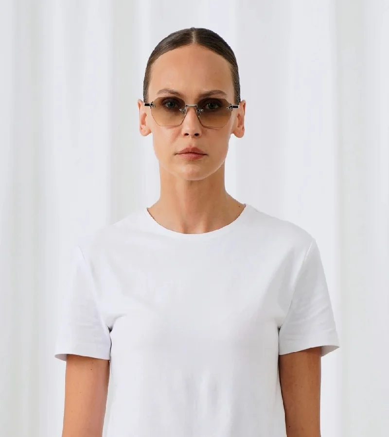 Explicit Poets Explicit Poets Unisex Nova Silver-Gradient Green Stylish Sunglasses, A23EP3