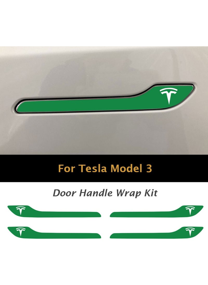 IPG - Tesla Model 3 - Specially Cut Tesla Logo Door Handle Sticker Set for Model Y (Set of 4) - Image 1