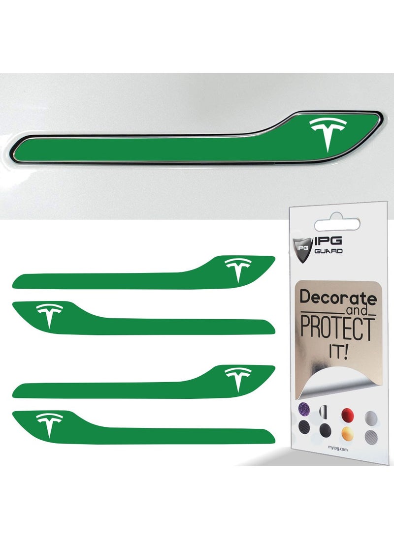 IPG - Tesla Model 3 - Specially Cut Tesla Logo Door Handle Sticker Set for Model Y (Set of 4) - Image 1