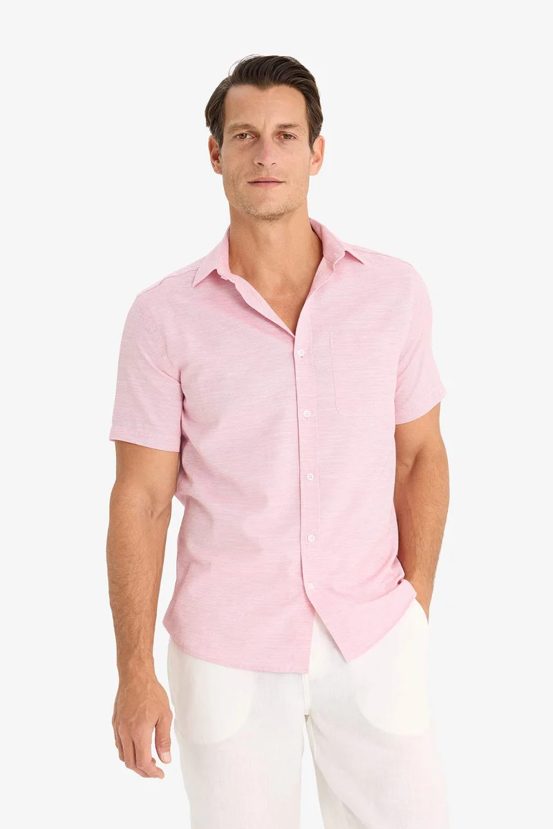 Defacto  Modern Fit Polo Neck Summer Basic Shirt for Men | Best Price UAE