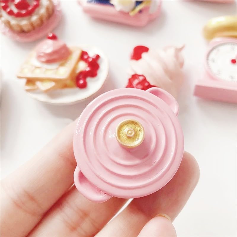 Bonilve Cute Pink Aesthetics Kitchen Refrigerator Magnets â€“ 4 Pcs Strong Magnetic Hand-Painted Decor, Eco-Resin Magnets for Fridge, Office & Classroom for Women & Pink Lovers - Image 5