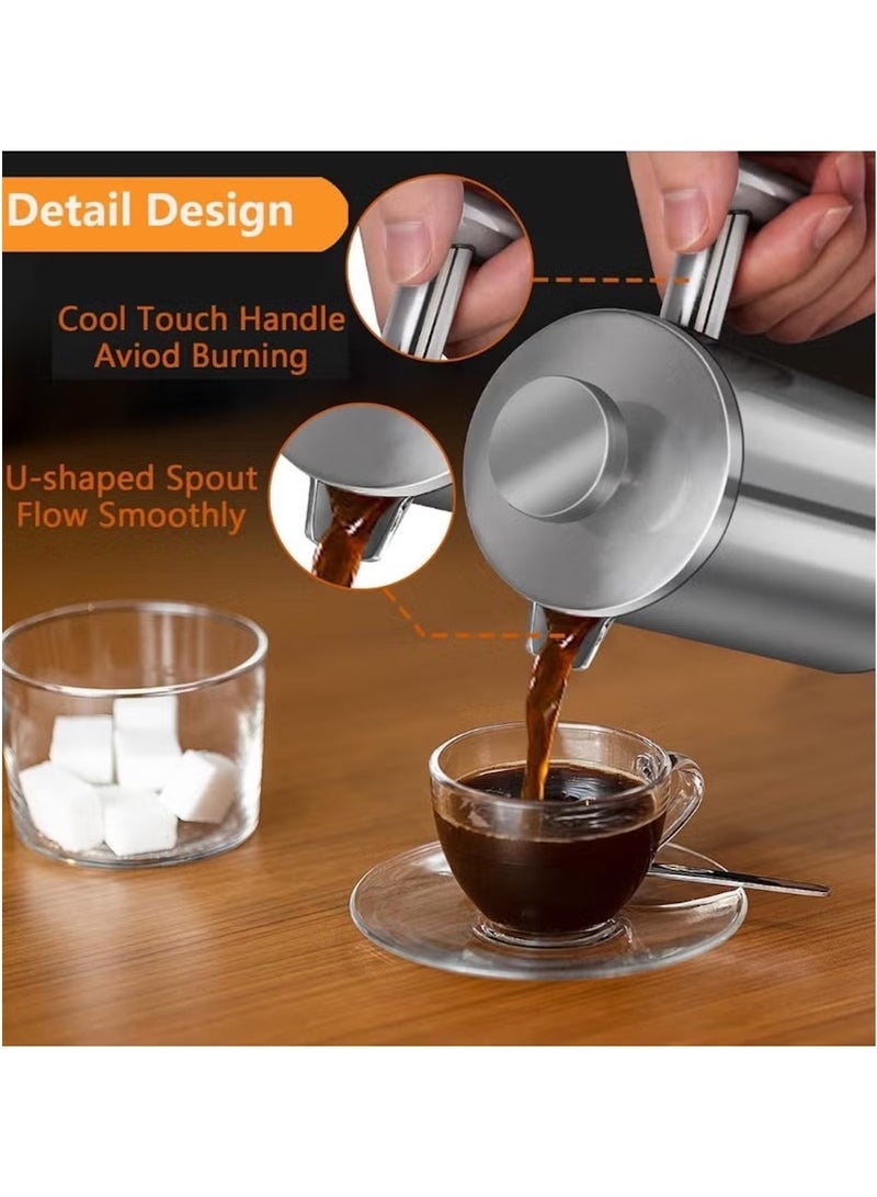 Huitich Stainless Steel French Press Coffee & Tea Maker – 350ML Double-Layer Insulated - Image 5