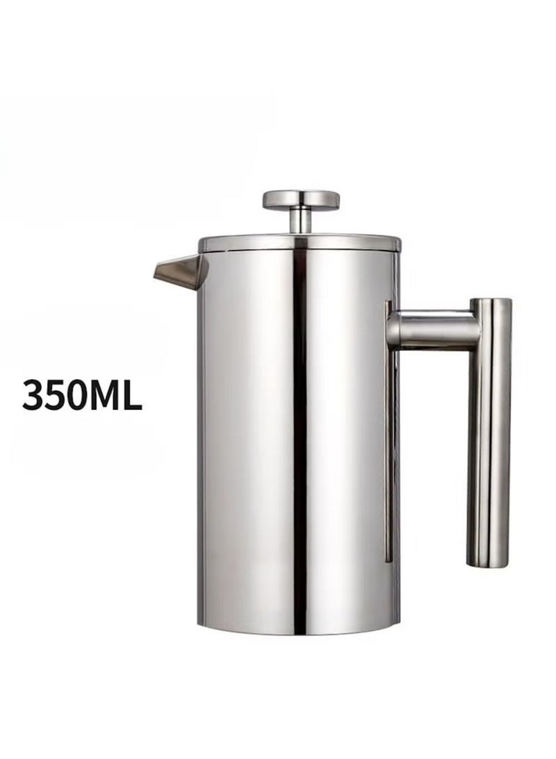 Huitich Stainless Steel French Press Coffee & Tea Maker – 350ML Double-Layer Insulated - Image 1