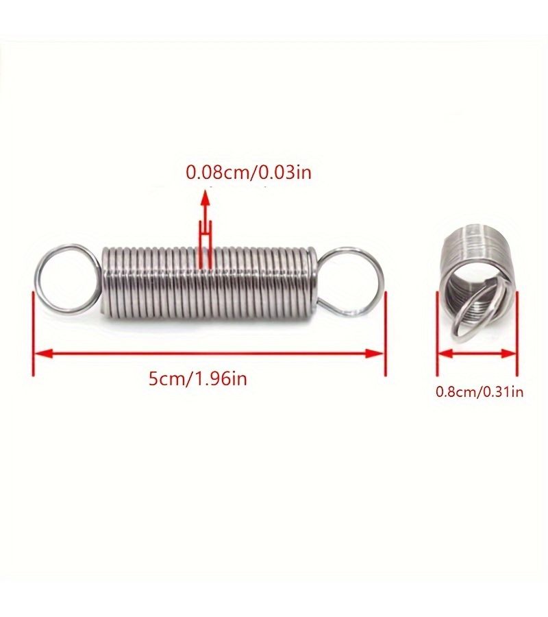 5Pcs Heavy Duty Stainless Steel Tension Springs with Hooks Rust Resistant Easy Installation for Home Repairs - Image 2