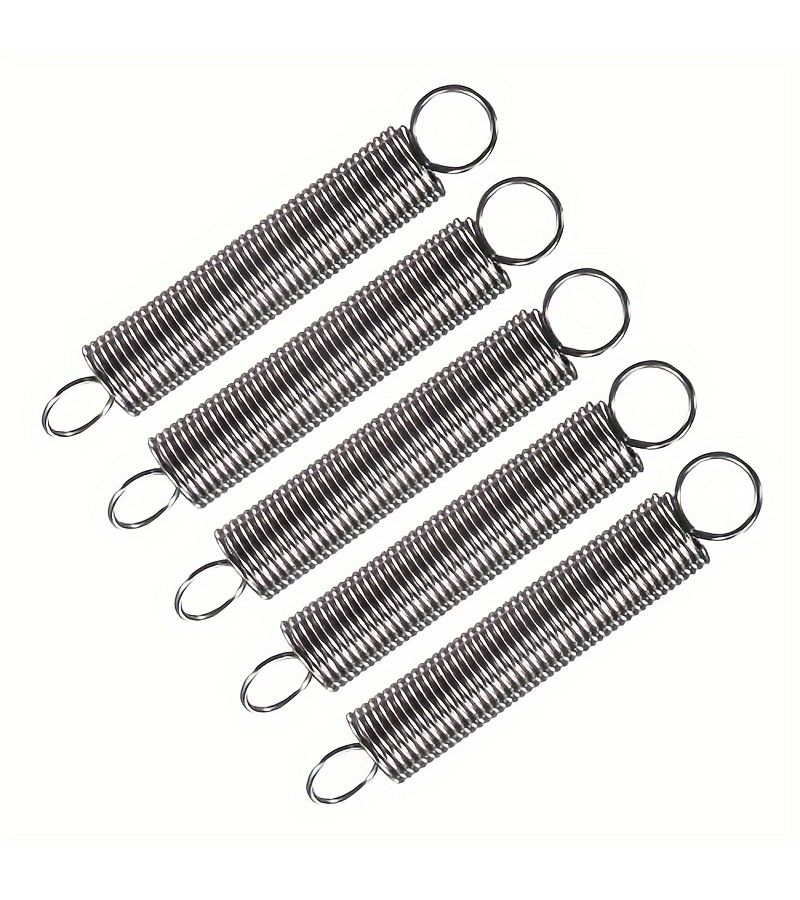 5Pcs Heavy Duty Stainless Steel Tension Springs with Hooks Rust Resistant Easy Installation for Home Repairs - Image 1