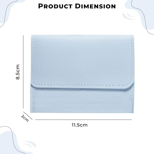 Kraptick Women's Wallet -Stylish and Compact Purse Clutch Wallet for Women, Stylish Card Coin Holder, Debit Card Holder, Money Organizer and Travel Wallet for Women with 7 Slots (Light Blue) - Image 3