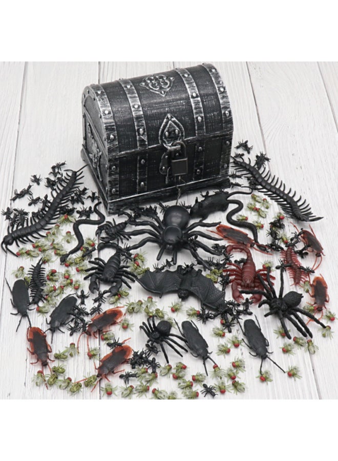 Loquat Trick Toys Chest Box Chest Box Insect Set Dress Up Trick Scary Toys-Color:Style Four (130PCs) - Image 2