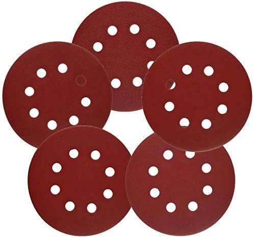 SARRAH 5 Inch Orbital High Grit Sanding Discs 220, 400, 800, 1500, 3000 Grits 8 Hole 12- Nos Each Two grit Orbital Sandpaper with Loop for Power Random Orbit Sander - 12 Pieces - Image 1