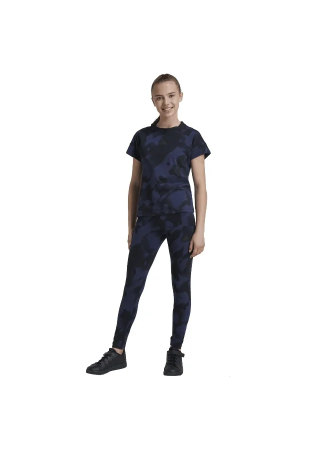 Adidas Jg Fi Aop7/8 Le Black Training Tights 7-8Y