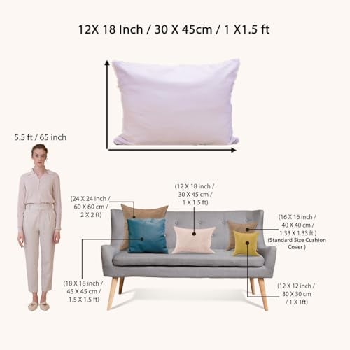 BRICK HOME Set of 2 Polycotton Printed Cushion Covers 12x18 Inches | Geometric Triangle & Diamond Pattern | Teal, Mustard, Brown & Beige | Soft Decorative Pillow Covers for Sofa, Couch & Living Room - Image 4