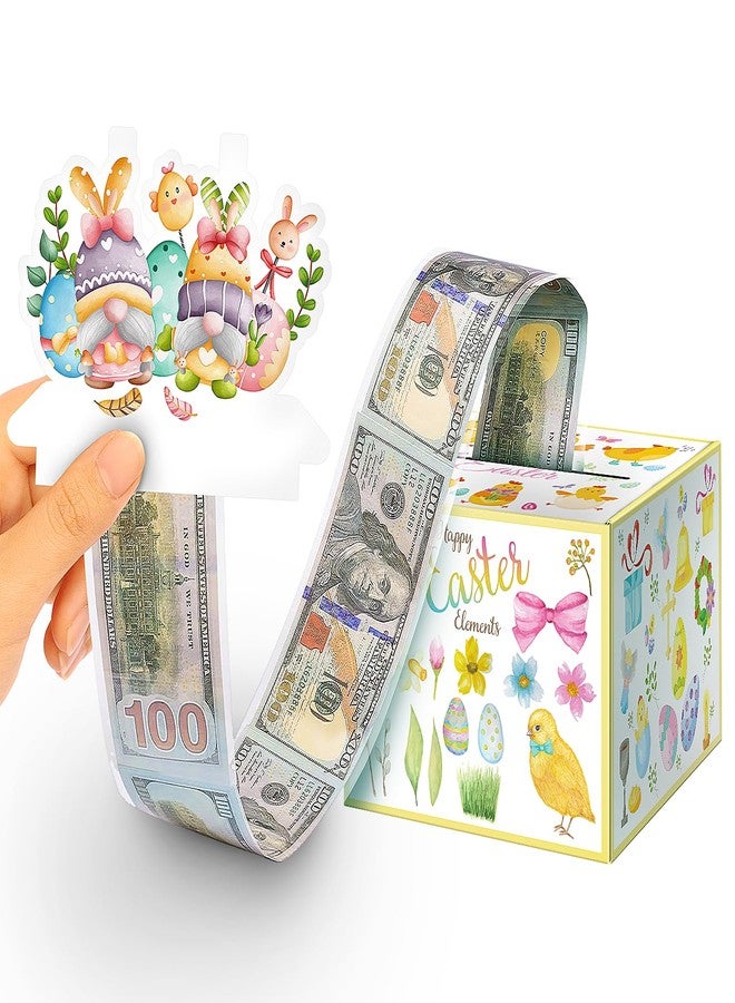 JWSCYSY صندوق نقود عيد الفصح لسحب الهدايا النقدية، حامل نقود هدية نقدية للأطفال والكبار، صندوق بيض أرنب عيد الفصح المرح يمكنك صنعه بنفسك، صندوق هدايا مفاجئ للوالدين والحبيب والصديق، يتضمن 50 كيسًا شفافًا (أبيض) - Image 1