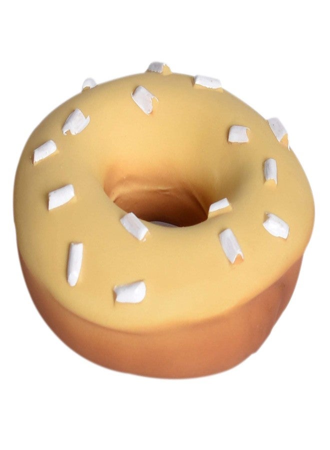 Tikiri Donut Baby Teether & Rattle - 1 inch Organic Natural Rubber Toy | 2-in-1 Infant Teething Relief & Gentle Rattle | Safe Non-Toxic Baby Toy & Pretend Play Food from My First TIKIRI Bakery Collection - Image 2