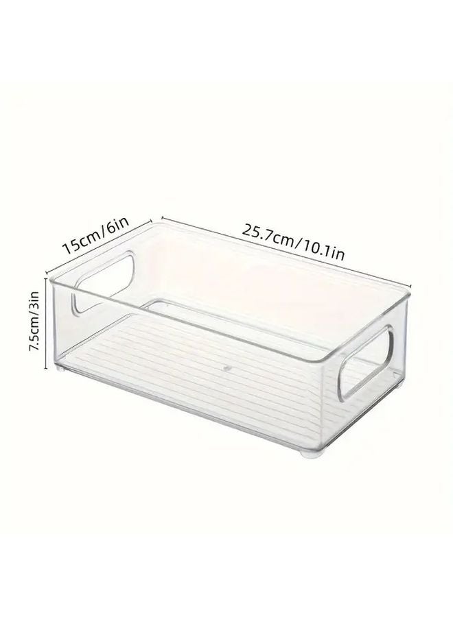 1 قطعة صندوق تنظيم ثلاجة شفاف وقابل للتكديس، حاوية تخزين آمنة للطعام - Image 4