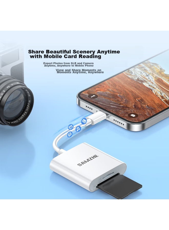 SAMZHE Shanze Apple Phone Card Reader, Sd/tf Camera Memory Card Storage Card, Lightning Adapter Interface, Iphone 13/14/ipad, High-speed Transfer, Dkl02 - Image 5
