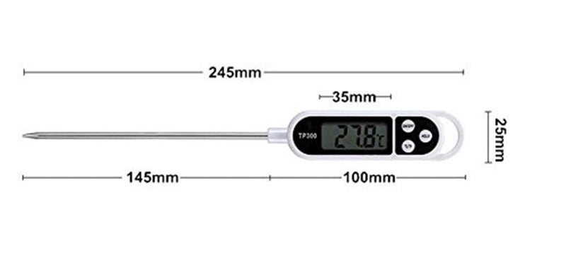 MELFI Digital Meat Thermometer – Waterproof Instant Read Food Thermometer with Probe for Cooking, Grilling, BBQ, Kitchen, Milk, and Hot Water – Portable Electronic Thermometer for Meat & Liquids - Image 4