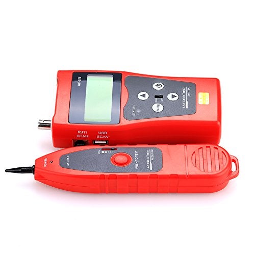 KELUSHI NF-388 Multipurpose Handheld Network Coax Cable Tester Trace Cat6 6E Cat5E Coaxial Cable Tracker USB BNC RJ45 RJ11 Tester Network Cable Ethernet Wire Tester Telephone Cable Tester Audio Cable - Image 5