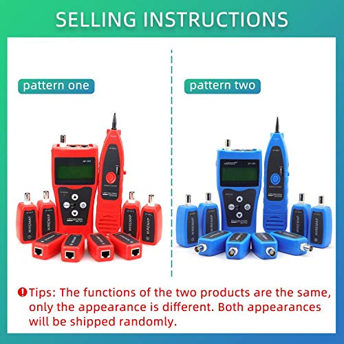 KELUSHI NF-388 Multipurpose Handheld Network Coax Cable Tester Trace Cat6 6E Cat5E Coaxial Cable Tracker USB BNC RJ45 RJ11 Tester Network Cable Ethernet Wire Tester Telephone Cable Tester Audio Cable - Image 3