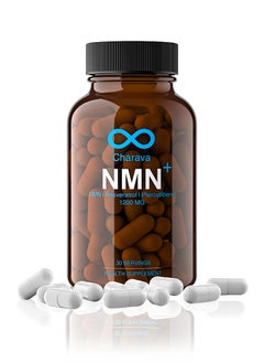 Nmn+1200 Supplement Nicotinamide Mononucleotide With Resveratrol 60 Capsules
