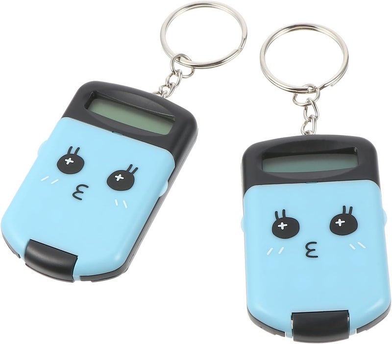 2pcs Mini Portable Cartoon Calculator Lightweight Electronic Arithmetic Pocket Calculators for Students Office School Use Black - Image 1