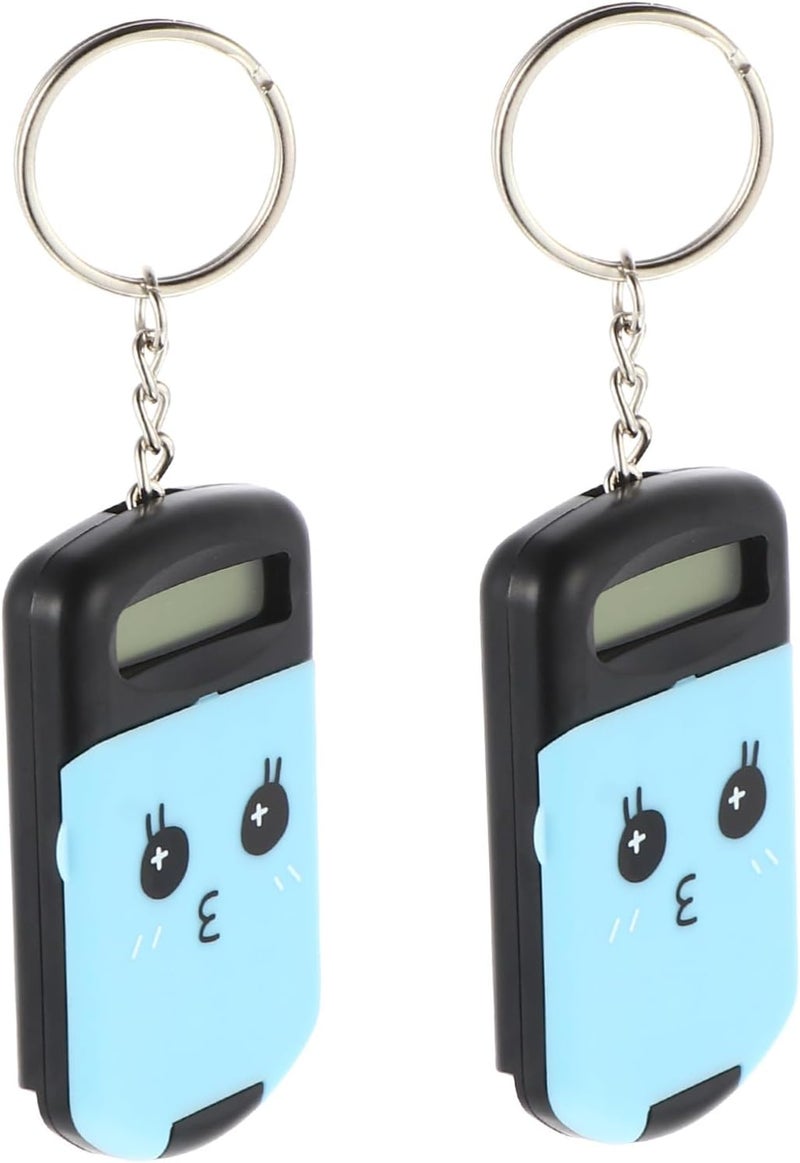 2pcs Mini Portable Cartoon Calculator Lightweight Electronic Arithmetic Pocket Calculators for Students Office School Use Black - Image 5